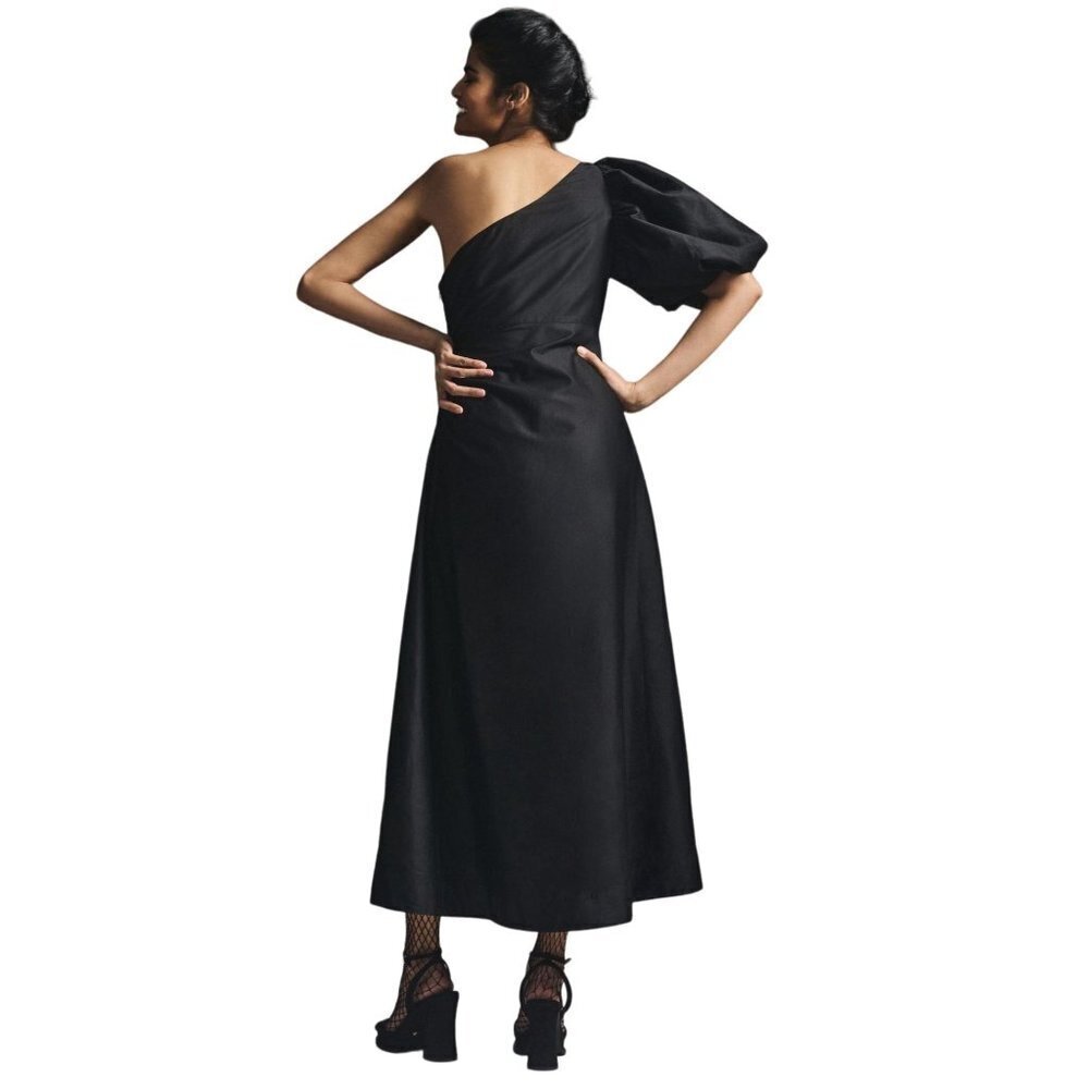 NWT Anthropologie Aureta Studio Black Evening Dress S - Picture 3 of 14